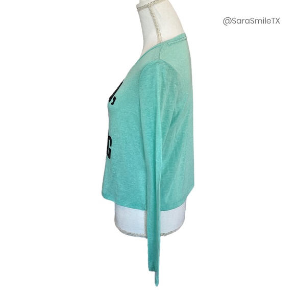 AEROPOSTALE - Santa, Stop Judging Me! - Sequin Mint Green Cropped Top - Picture 8 of 14